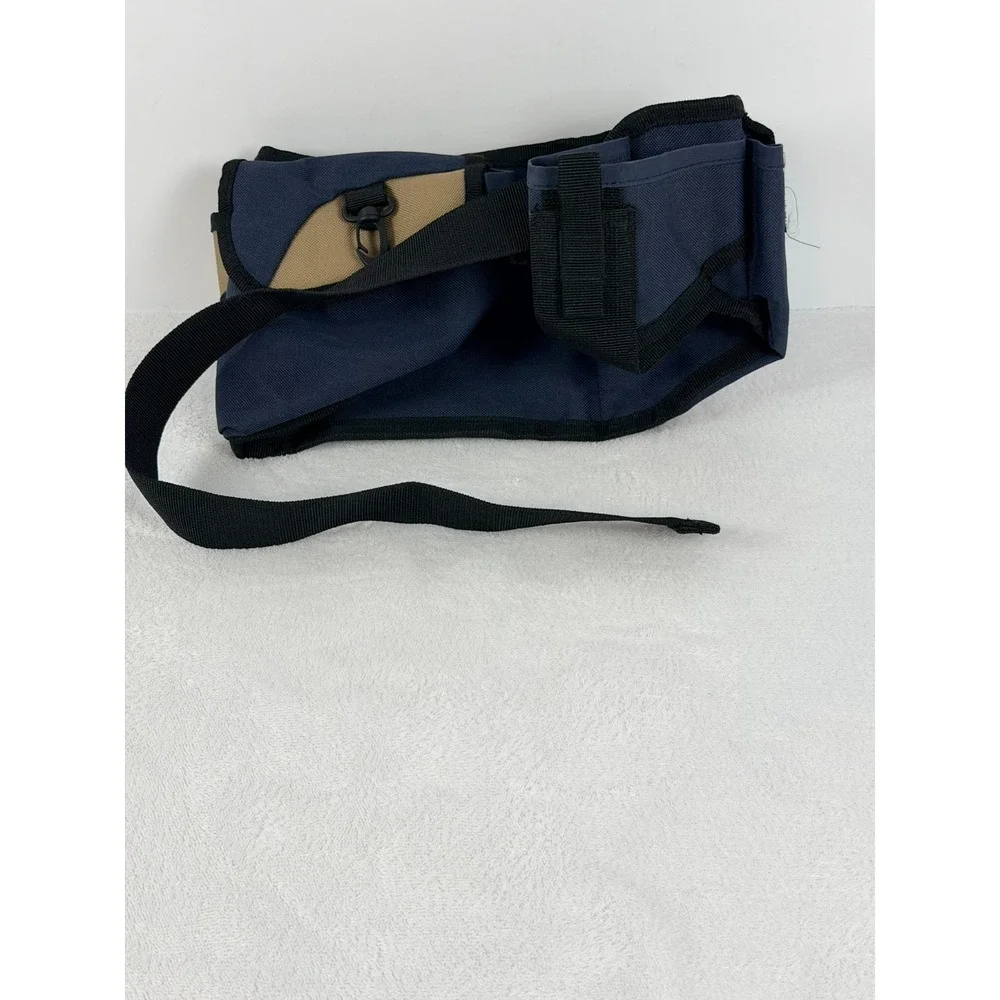 FLW Outdoors Gear Fly Fishing Tackle Fanny Pack Waist Bag  Blue Tan Fish